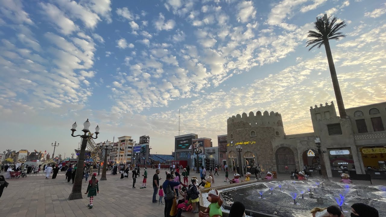 Colorful cultural pavilions